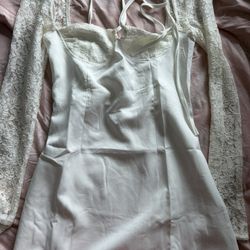 Mini White Lace Dress