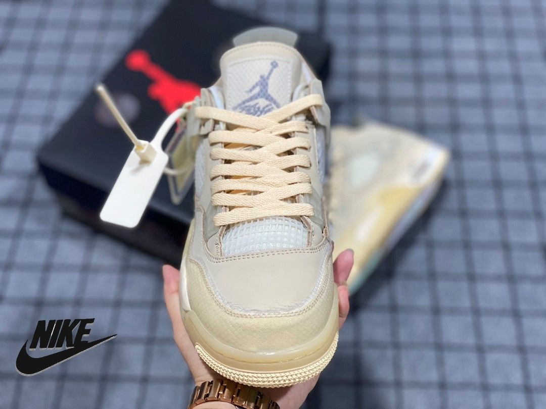 Off-White x Air Jordans AJ4 Retro'Cream/Sail'OWAJ RETRO for Sale in Brooklyn,  NY - OfferUp