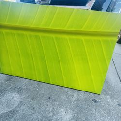 Large Tropical Leaf Wall Art – Modern Green Canvas Décor 