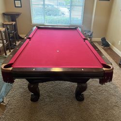 Pool Table, Pub Table And Chairs, Cue Stick Stand, Sticks, Accessories, Ping Pong Top & Net Accessories , Delivery And Setup With Leveling Included 