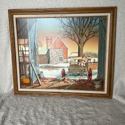 H Hargrove Painting After The Harvest. Limited Edition