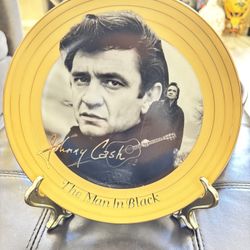 Johnny Cash “The Man in Black Collector Display Plate