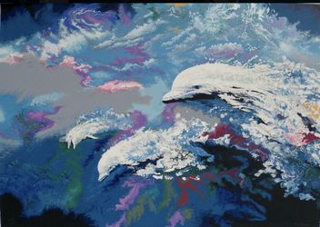 Robert Katona “Ocean World” Original Canvas Painting
