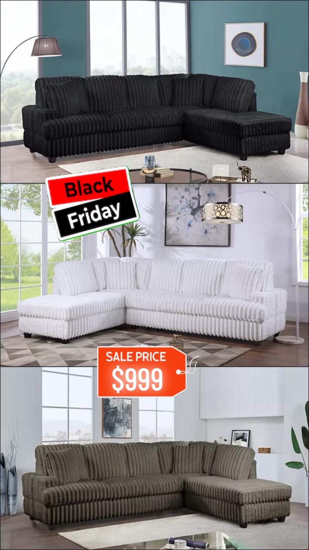 Sectional Sofa and Pillows