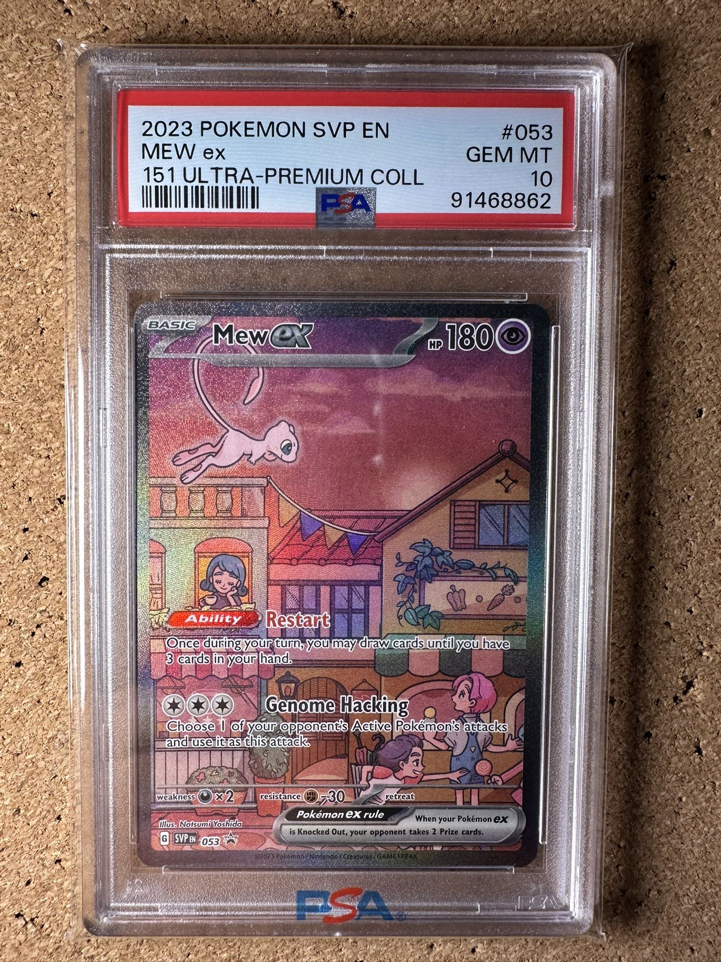 PSA 10 GEM Mint Mew ex Full Art Ultra Rare 151 UPC Promo Card SVP EN 053-