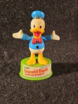 Vintage Disney Donald Duck Push Up Puppet Toy 1977 Gabriel Industries Hong Kong