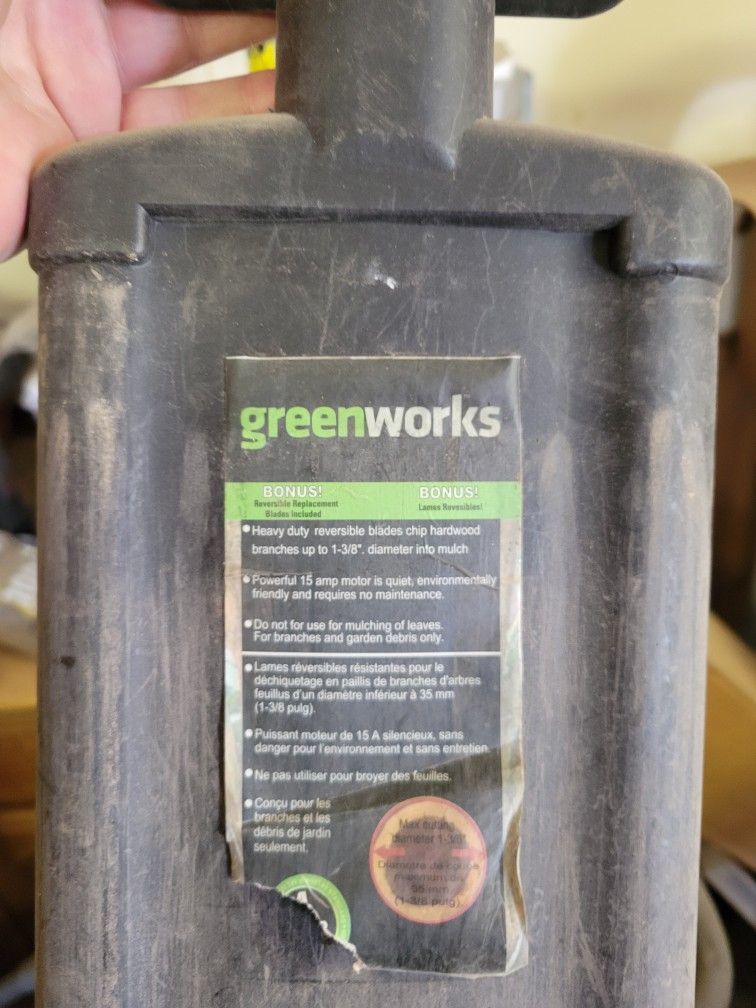 Greenworks Electric CHIPPER for Sale in Phoenix, AZ OfferUp