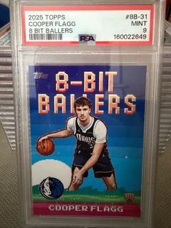 2025 Topps Cooper Flagg 8 Bit Ballers rookie (RC) card #8B-31 in a PSA gem mint 9