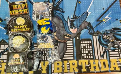 Batman theme birthday party decorations supplies.