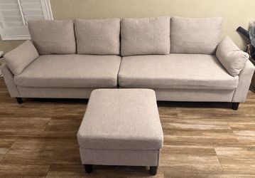 Sofa with ottoman