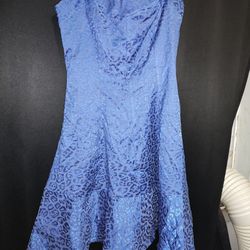 Maria Bonita Royal Blue Leopard Print Dress 