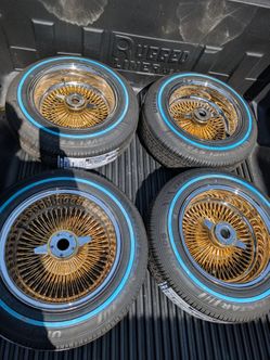 14x7 center gold 100 spokes