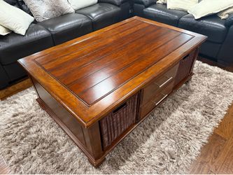 Coffee table - solid wood with storage