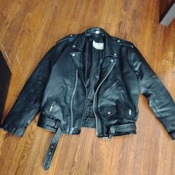 Men's leather jacket size 44