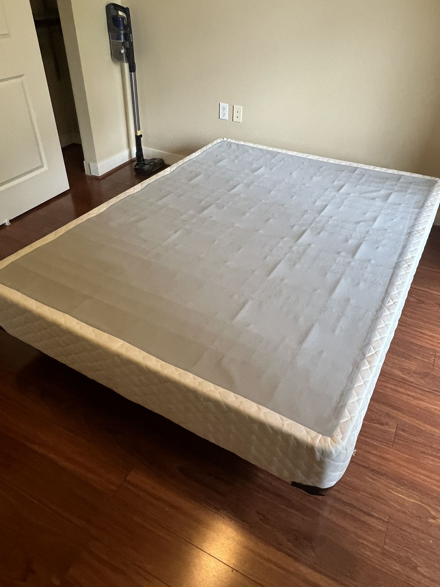 Queen Box Spring and Metal Bed Frame 
