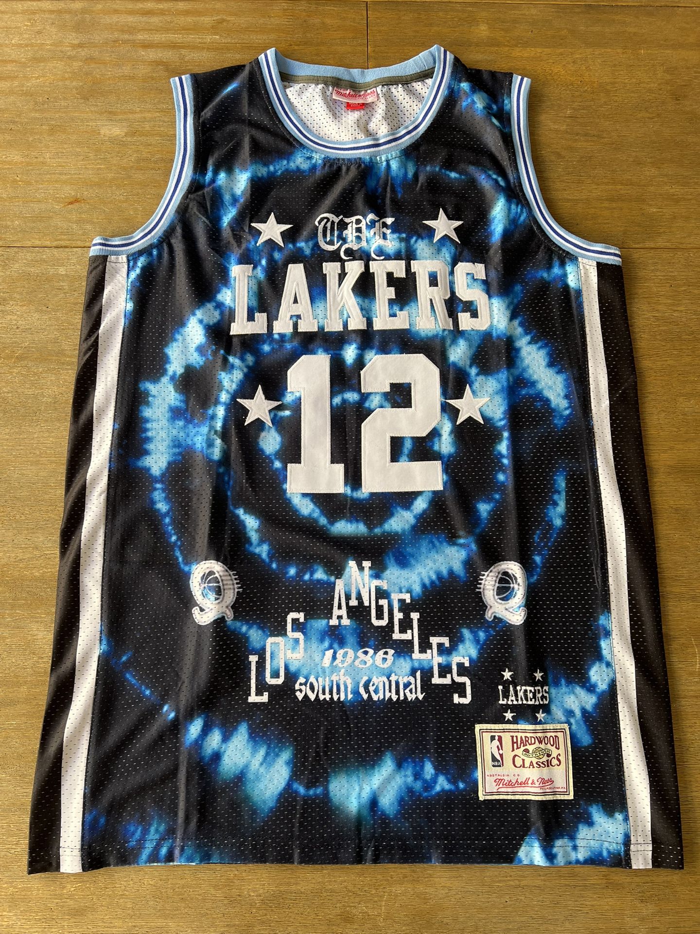 MENS TDE GROOVY LOS ANGELES LAKERS JERSEY XL SCHOOL BOY Q