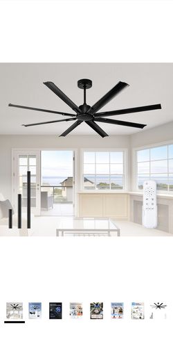 72” Ceiling Fan With Remote Control 