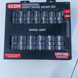 ICON METRIC SWIVEL SOCKETS 1/2” drive 