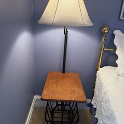 End Table Lamp With Magazine Rack