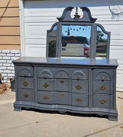 Vintage  Solid Wood 9 Drawers