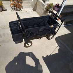 Nice Canvas wagon, it folds https://offerup.com/redirect/?o=dXAuSXQ= has a cover that goes on the top of it.Great for  picnics $40