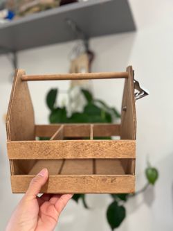 Horizon Group USA Wooden Beer Caddy with Bottle Opener