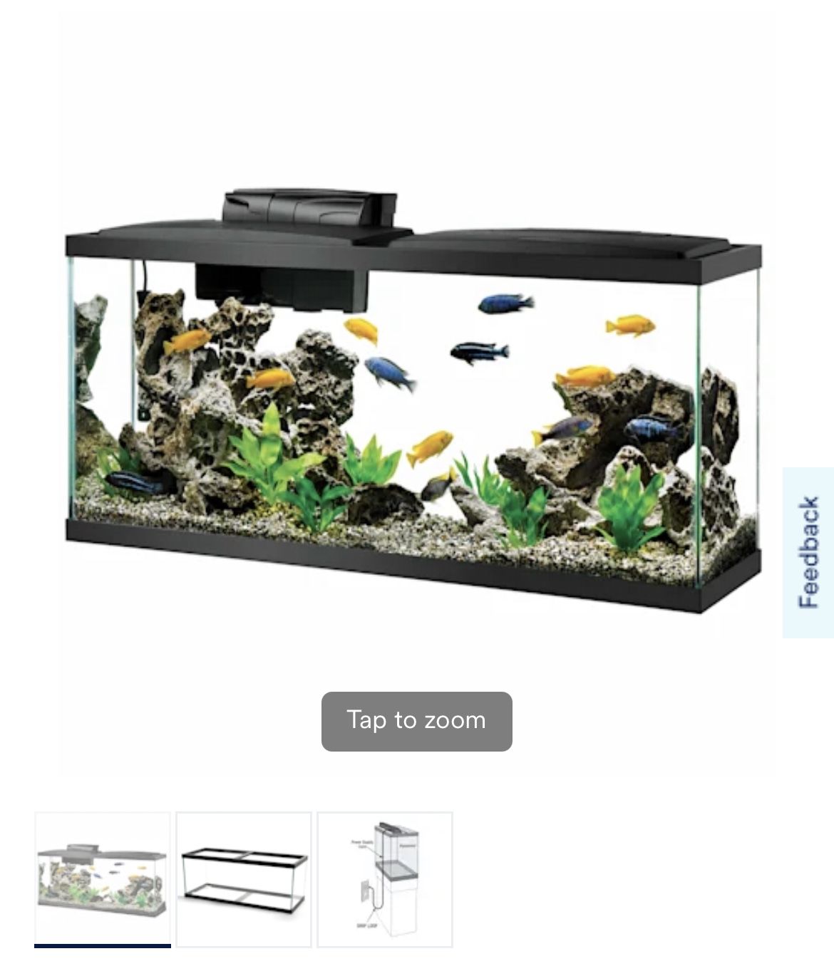 55 Gallon Glass Aquarium & Accessories