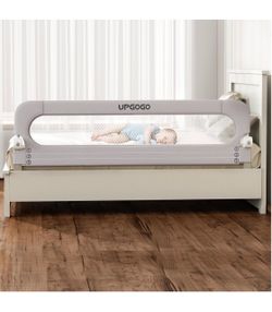 LONG FOLDING BED RAIL, GREY , 71"L x 23.6"H