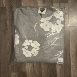 Gray Denim Tear Hoodie 