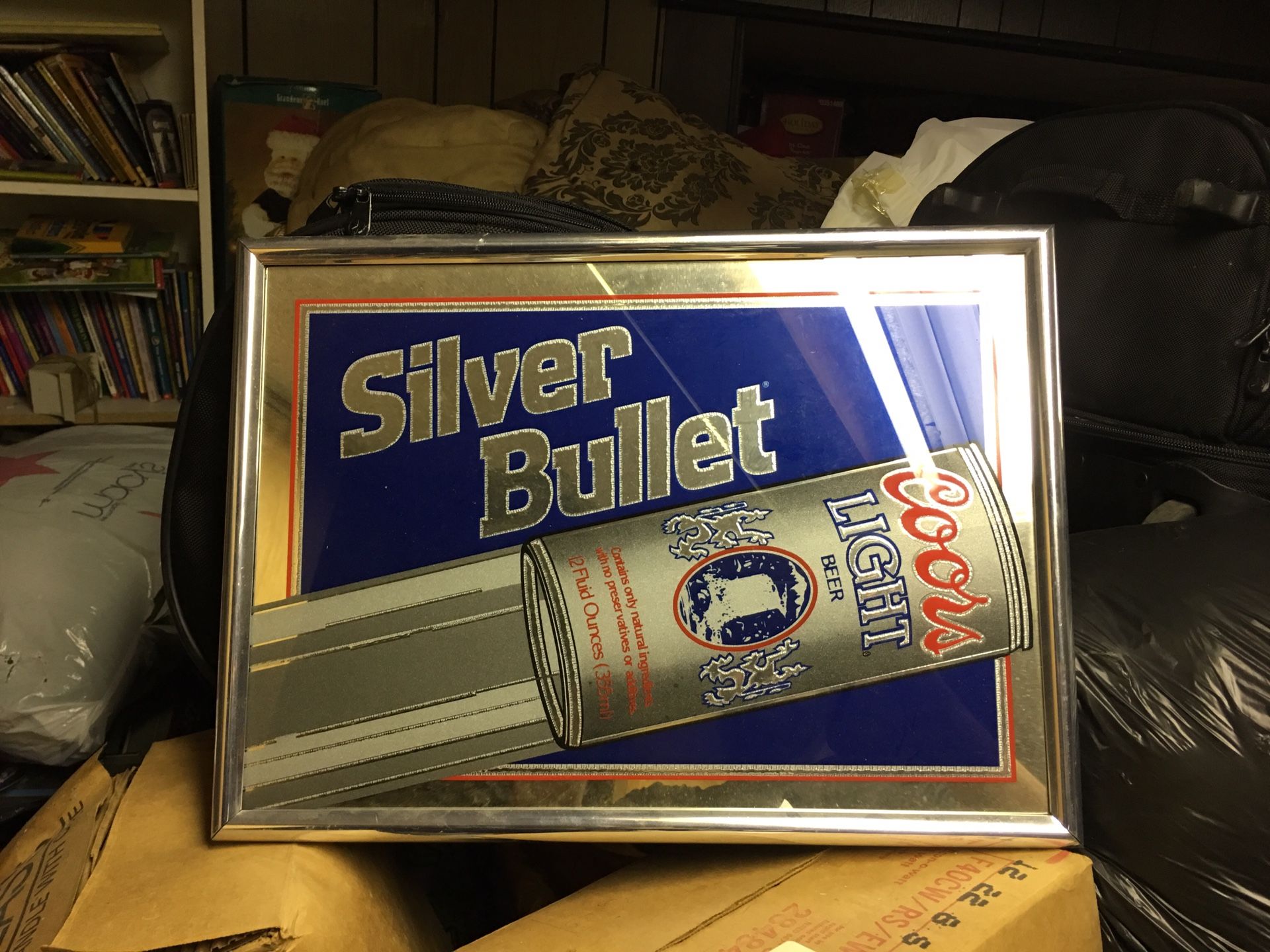 colors light beer sign silver bullet