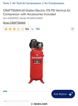 60 gal craftsman air compressor