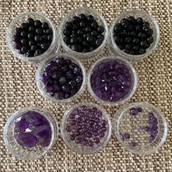 Amethyst Semi-precious Jewelry Making Beads Asst Sizes and Shapes