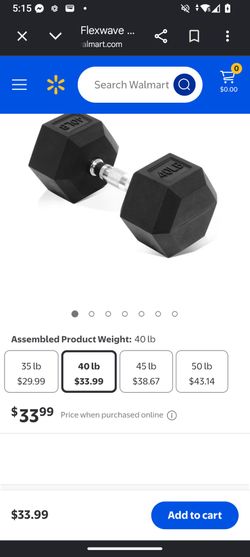 2 40lb dumbbells
