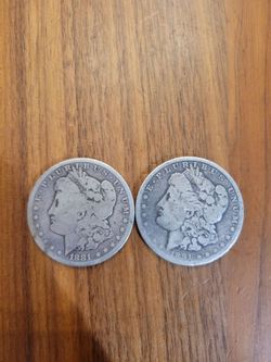 Morgan silver dollars - very circulated