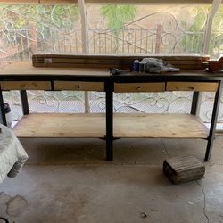 Very Heavy Work Shop Table Industrial Tools For Sale