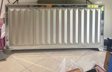 Modern Mirrored Sideboard Buffet