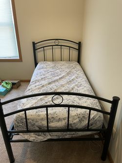 Twin Size Bed Frame With Mattress