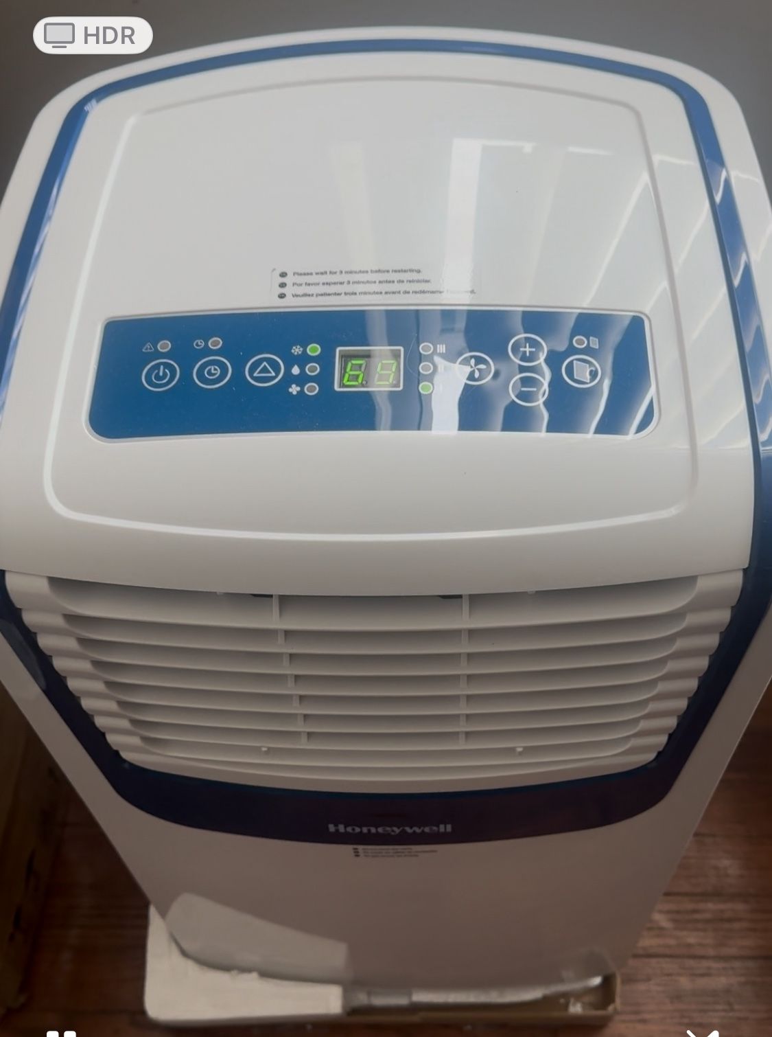 Honeywell 9,000 BTU Portable Air Conditioner for Bedroom, Living Room, Apartment, 115V, Cools Rooms