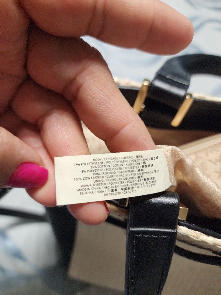 Kate Spade Houston Street Leo Black Beige Purse