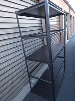 Black Metal 5-Tier Shelving Unit