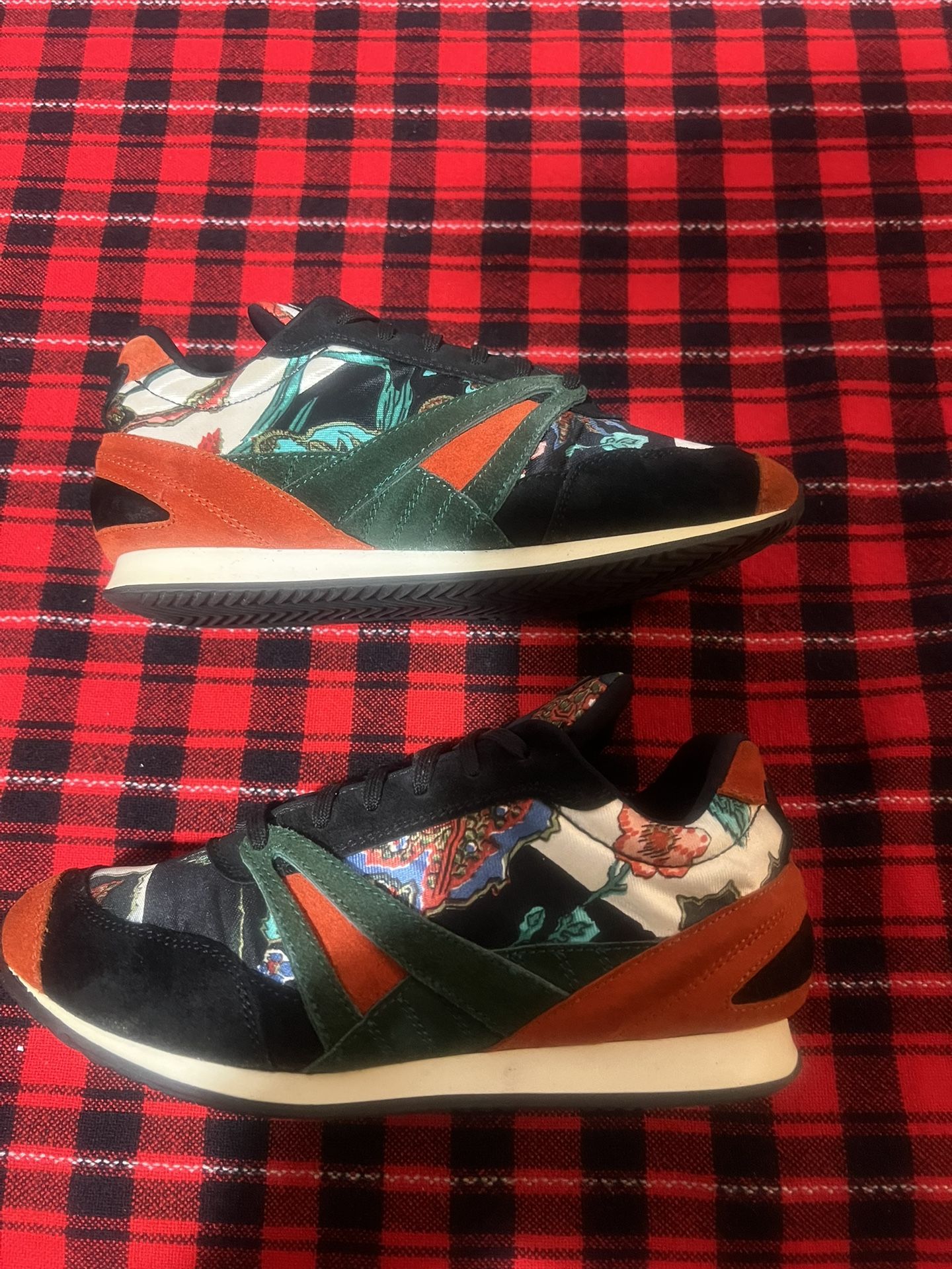 Balenciaga Print And Suede Sneakers