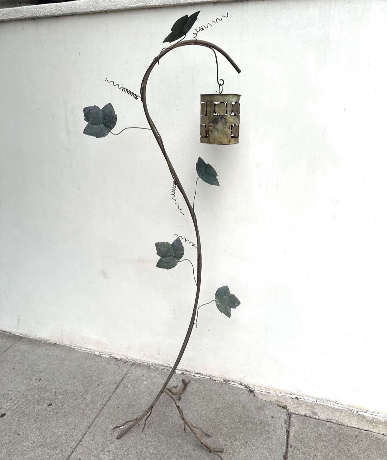 Antique Wrought Iron Candle Holder 