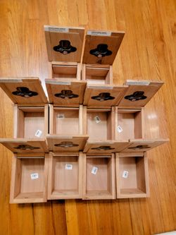 Legends Empty Wooden Cigar Boxes – Lot of 10