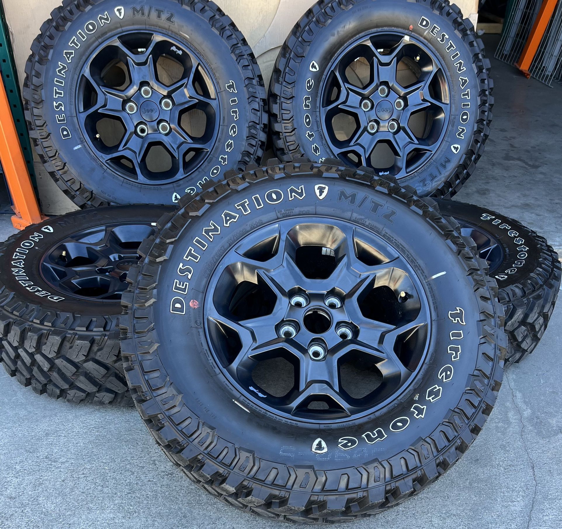New 17” Jeep Wrangler Rubicon Gladiator X Wheels Rims Tires 2024 for