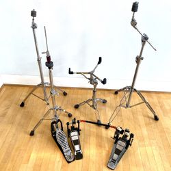 Complete Drum Hardware Drum Set Up Pdp 2leg Hihat  Boom Stand Straight Pearl Snare Stand $225 Cash In Ontario 91762 Good Condition 
