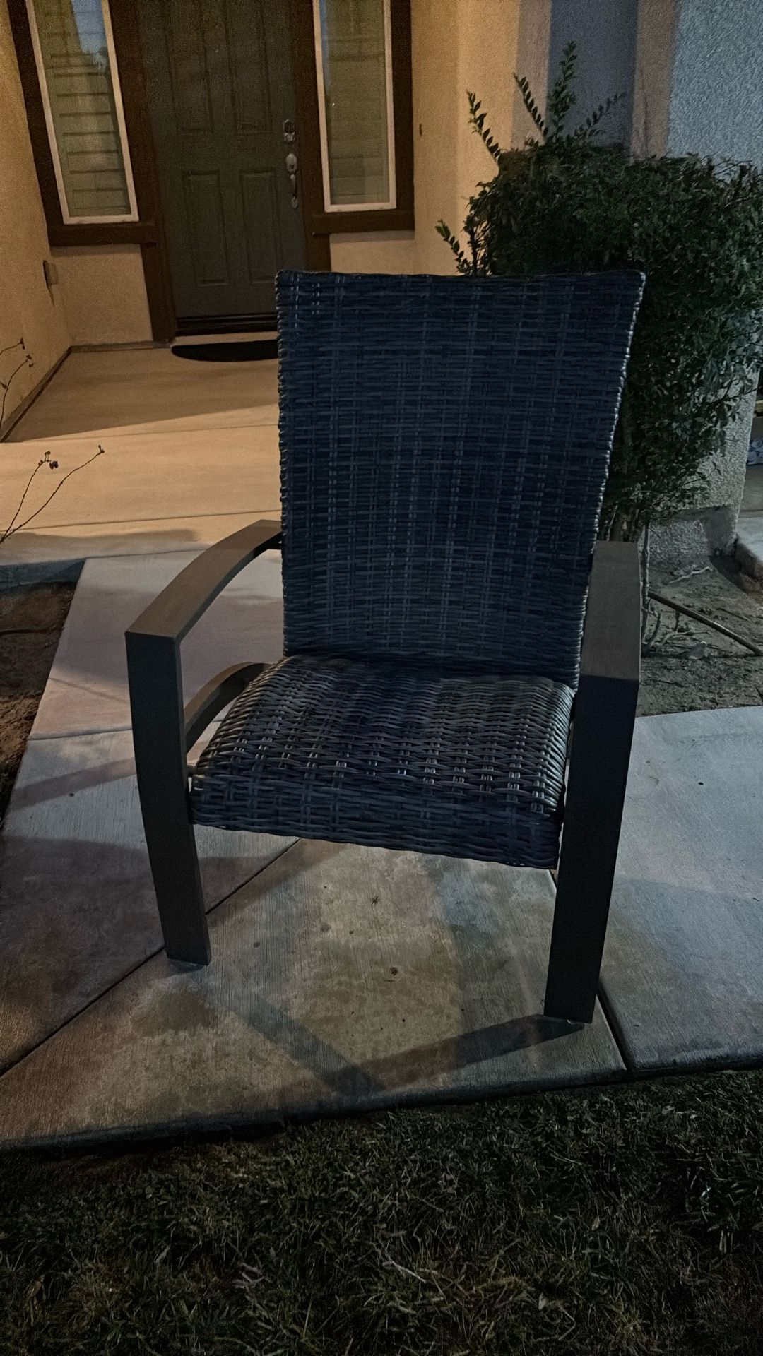 Style Selection Oakhurts  Wicker Mocha Steel Frame Stationary Adirondack Chair With No fabric custom