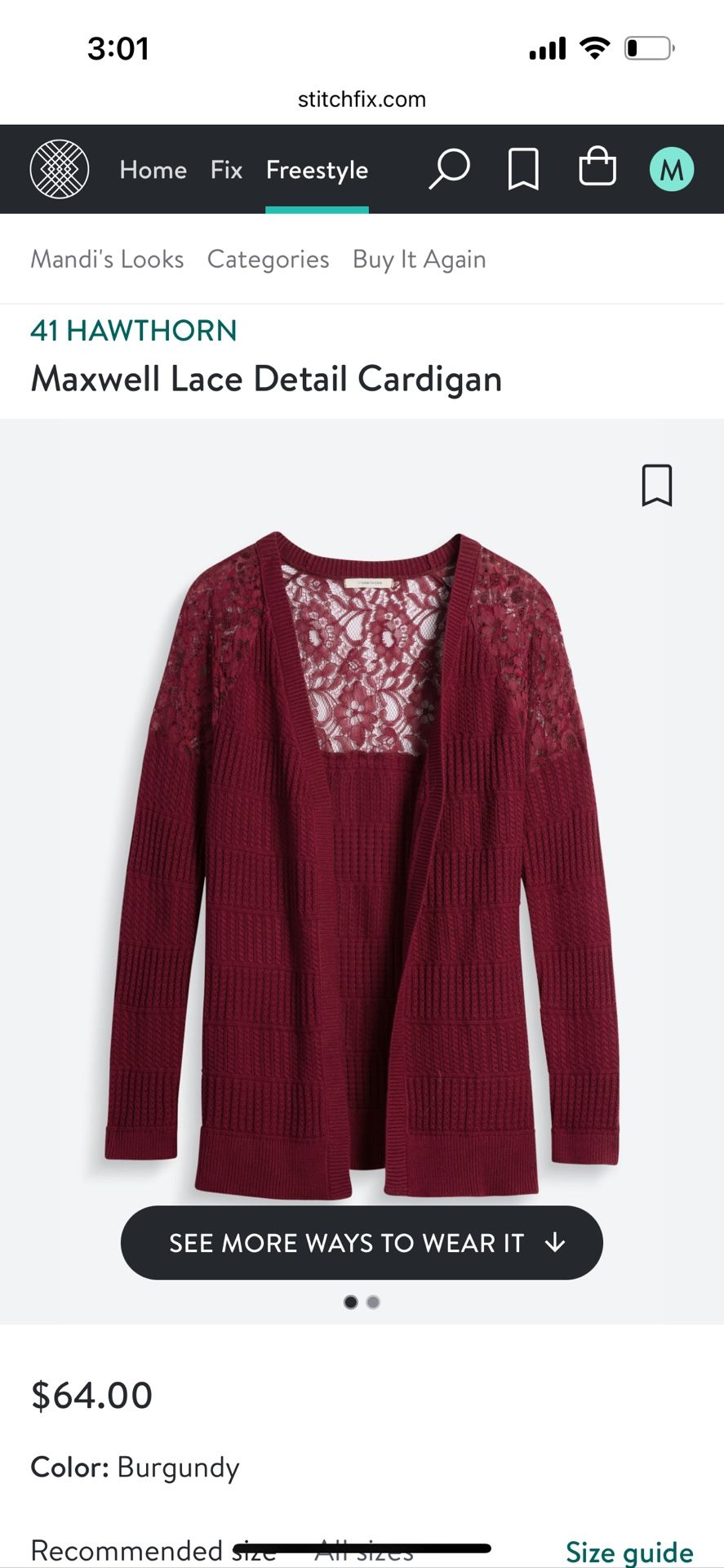 [41 Hawthorn] Maxwell Lace Detail Cardigan Sweater StitchFix