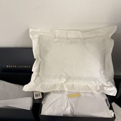 Ralph Lauren Home Spencer Cable Embroidery Throw Pillow, Set of 2 NEW W GIFT BOX