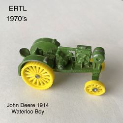 Vintage Collectible ERTL John Deere Waterloo Boy Tractor Kids Toy Made In The 1970’s