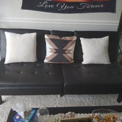 Black Small Couch. 
